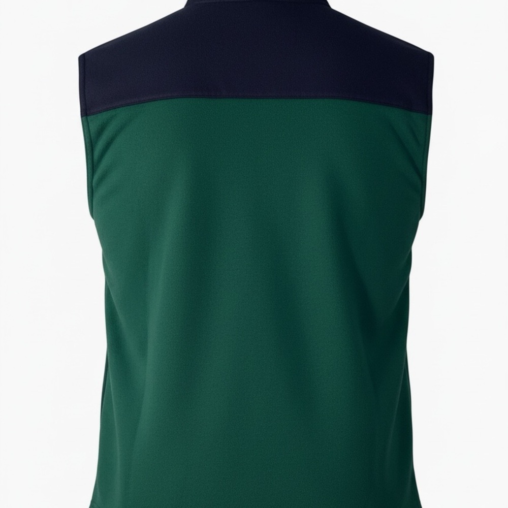 IZOD Advantage Performance Vest Green Navy Full Zip Stretch Size M - Picture 5 of 9